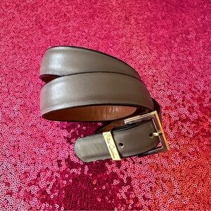 🐺VINTAGE Pierre Cardin Gray Leather Belt